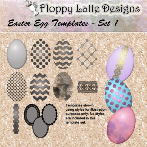 Easter Egg Templates by Floppy Latte Designs